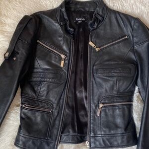 Bebe genuine leather jacket